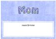 Happy Birthday Mom Matching Large Dl Insert