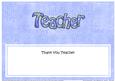Thank You Teacher Matching Large Dl Insert