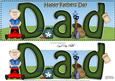 Large Dl Happy Fathers Day Dad Quick Card & 3D Decoupage