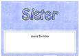 Happy Birthday Sister Matching Large Dl Insert
