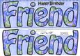 Large Dl Happy Birthday Friend Card & 3D Decoupage