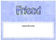 Happy Birthday Friend Matching Large Dl Insert