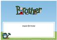 Happy Birthday Brother Matching Large Dl Insert