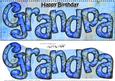 Large Dl Happy Birthday Grandpa Card & 3D Decoupage