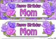 Large Dl Happy Birthday Mom Card & 3D Decoupage