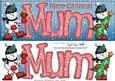 Large Dl Merry Christmas Mum Quick Card 3D Decoupage