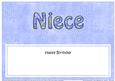 Happy Birthday Niece Matching Large Dl Insert