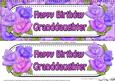 Large Dl Happy Birthday Granddaughter Card & 3D Decoupage