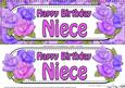 Large Dl Happy Birthday Niece Quick Card & 3D Decoupage