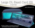 Large Dl Birthday Computer Easel Card & Envelope