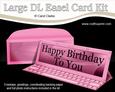 Large Dl Birthday Computer Easel Card & Envelope