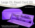 Large Dl Birthday Computer Easel Card & Envelope