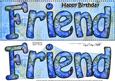 Large Dl Happy Birthday Friend Quick Card & 3D Decoupage