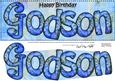 Large Dl Happy Birthday Godson Quick Card & 3D Decoupage