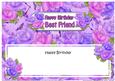 Happy Birthday Best Friend Matching Large Dl Insert