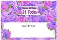 Happy Birthday 21 Today Matching Large Dl Insert