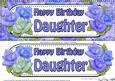 Large Dl Happy Birthday Daughter Quick Card & 3D Decoupage