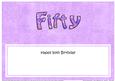 Happy Birthday Fifty Matching Large Dl Insert