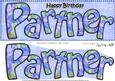 Large Dl Happy Birthday Partner Card & 3D Decoupage