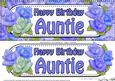 Large Dl Happy Birthday Auntie Quick Card & 3D Decoupage