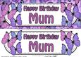 Large Dl Happy Birthday Mum Quick Card & 3D Decoupage