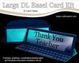 Large Dl Thank You Teacher Computer Easel Card & Envelope