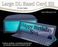 Large Dl Happy Birthday Son Computer Easel Card & Envelope