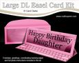 Large Dl Birthday Daughter Computer Easel Card & Envelope