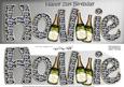 21st Birthday Hollie Champagne & Diamonds 3D Decoupage