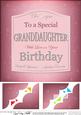 8 x 8 Birthday Granddaughter Champers Label Scalloped Toppe