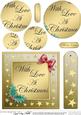 Elegant Christmas Greeting Quick Card with Circle Pyramage