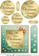 Elegant Christmas Greeting Quick Card with Circle Pyramage