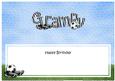 Happy Birthday Grampy Football Matching Large Dl Insert