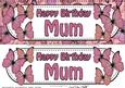Large Dl Birthday Mum Butterflies 3D Decoupage