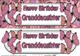 Large Dl Birthday Granddaughter Butterflies 3D Decoupage