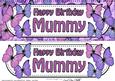 Large Dl Birthday Mummy Butterflies Card & 3D Decoupage