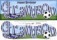 Large Dl Happy Birthday Grandson Football 3D Decoupage