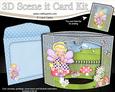 3D Girlz Fiz Fairy's Butterfly Scene It Card Kit