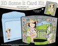 3D Girlz Suzi's Flower Basket Scene It Card Kit