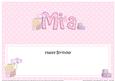 Birthday Mia Teddies Matching Large Dl Insert