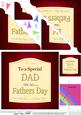 Fathers Day Dad Wine Label Scallop Corner Side Stacker