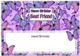 Birthday Best Friend Butterflies Large Dl Matching Insert