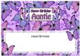 Birthday Auntie Butterflies Large Dl Matching Insert