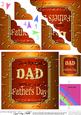 Dad Fathers Day Beer Label Scallop Corner Side Stacker