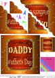 Daddy Fathers Day Beer Label Scallop Corner Side Stacker