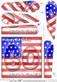 Flying the Flag Usa 60th Birthday Fan Pyramage Topper