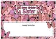 Birthday Sister Butterflies Large Dl Matching Insert
