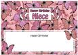 Birthday Niece Butterflies Large Dl Matching Insert