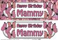 Large Dl Birthday Mammy Butterflies Card & 3D Decoupage