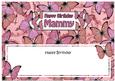 Birthday Mammy Butterflies Large Dl Matching Insert